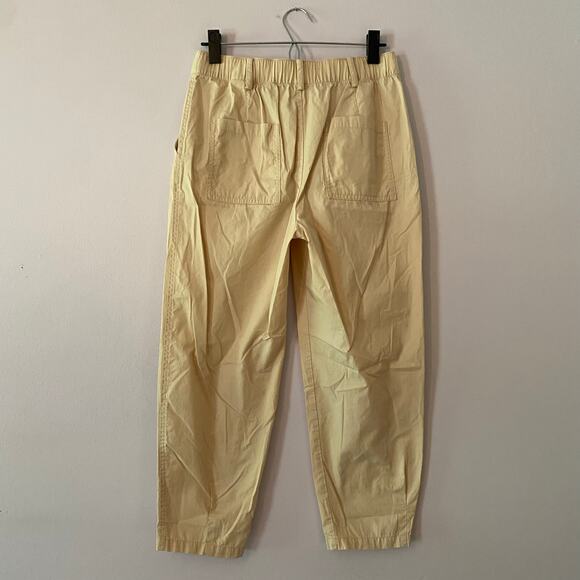 Zara Tan Khaki Cream Tan Cropped Barrel Leg Pants Cotton Boho Women's size XS - Picture 6 of 12